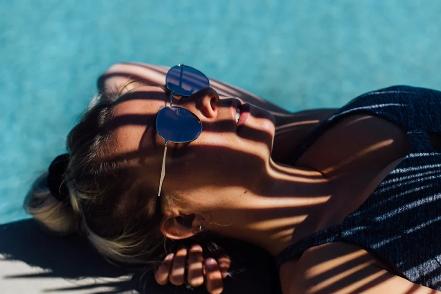 woman-relaxing-poolside